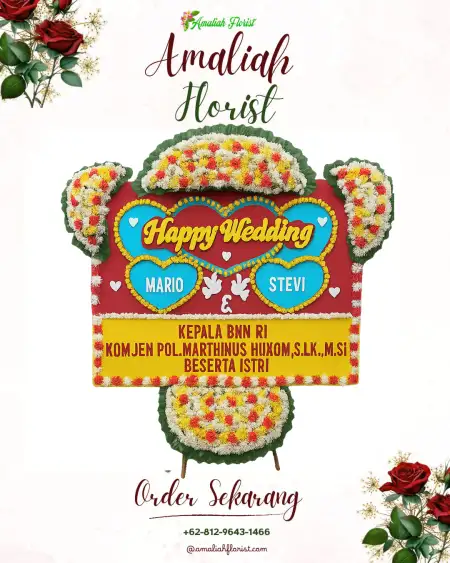 Papan Bunga Pernikahan Singali